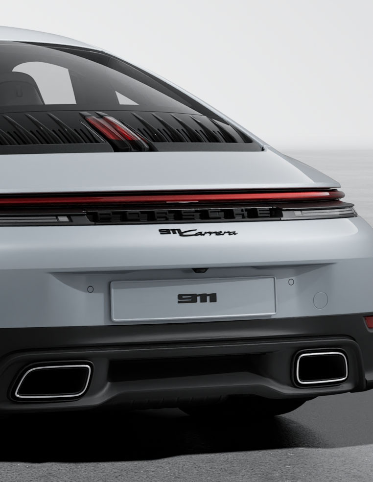 emblem 911 Carrera rear black glossy