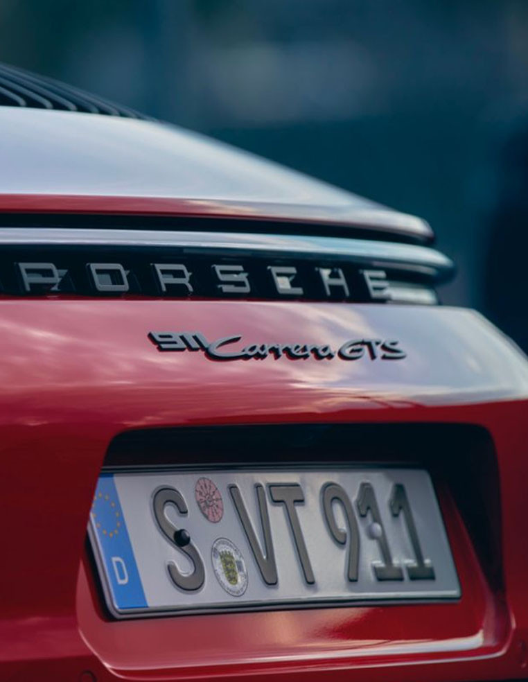 Logo monogramme 911 Carrera GTS nouveau modèle 992 noir