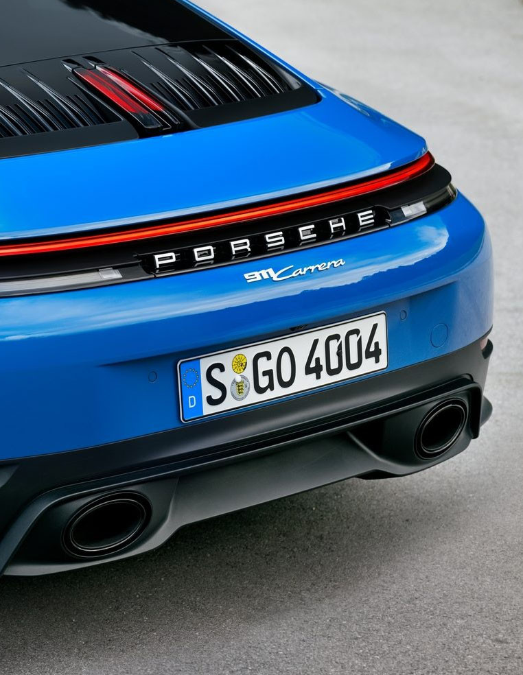 emblem 911 Carrera rear silver glossy