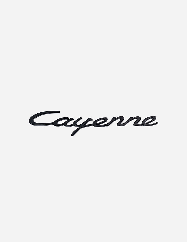 Lettrage arrière Cayenne Noir brillant emblème sigle monogramme pour Porsche Cayenne Coupé 2