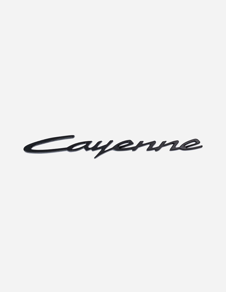Porsche Cayenne E3 II logo emblem monogram badge gloss black