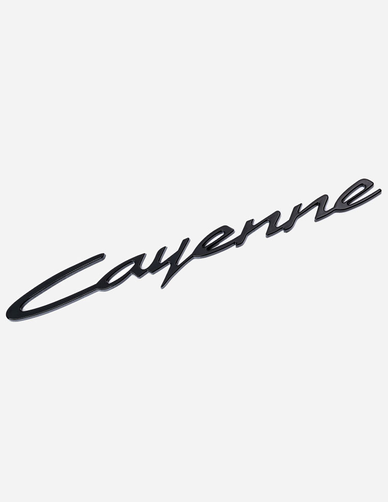 Porsche Cayenne E3 II logo emblem monogram badge gloss black
