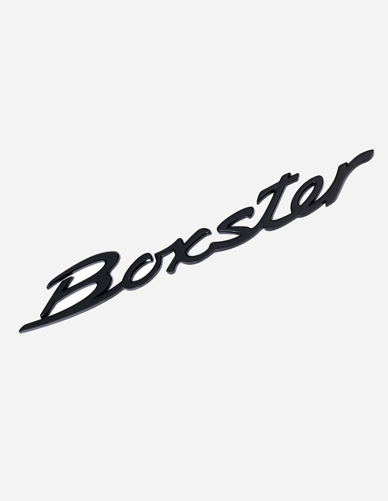 Porsche Boxster Rear Emblem – 3D ABS Lettering Black