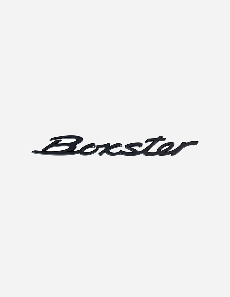 Logo lettrage Boxter finition noir brillant pour carrosserie arrière Porsche Boxter 2