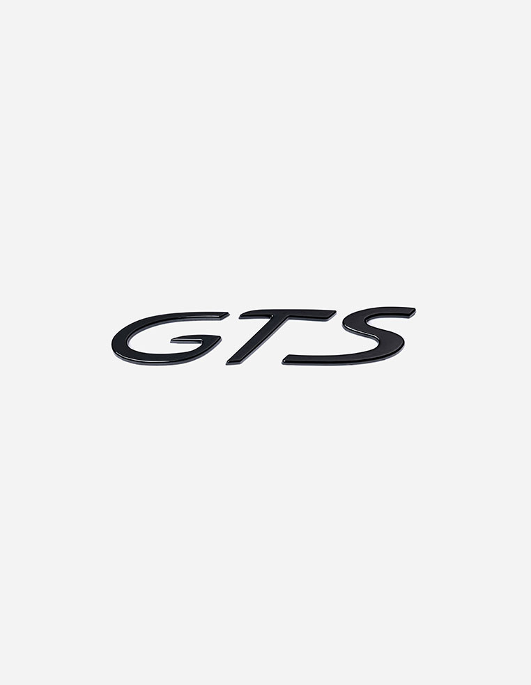 GTS rear lettering for Porsche in glossy black 2