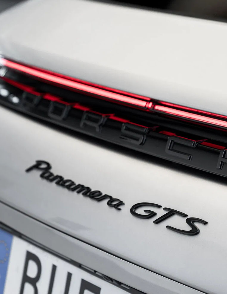 Logo lettrage Panamera GTS noir brillant noir mat pour hayon arrière carrosserie Porsche