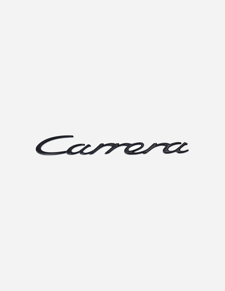 Logo insigne Carrera version noir brillant pour hayon arrière Porsche 2