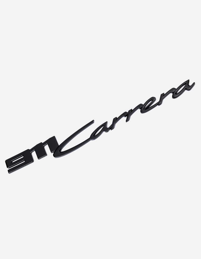 Logo emblème arrière 911 Carrera nouveau modèle 911 type 992 finition noir brillant