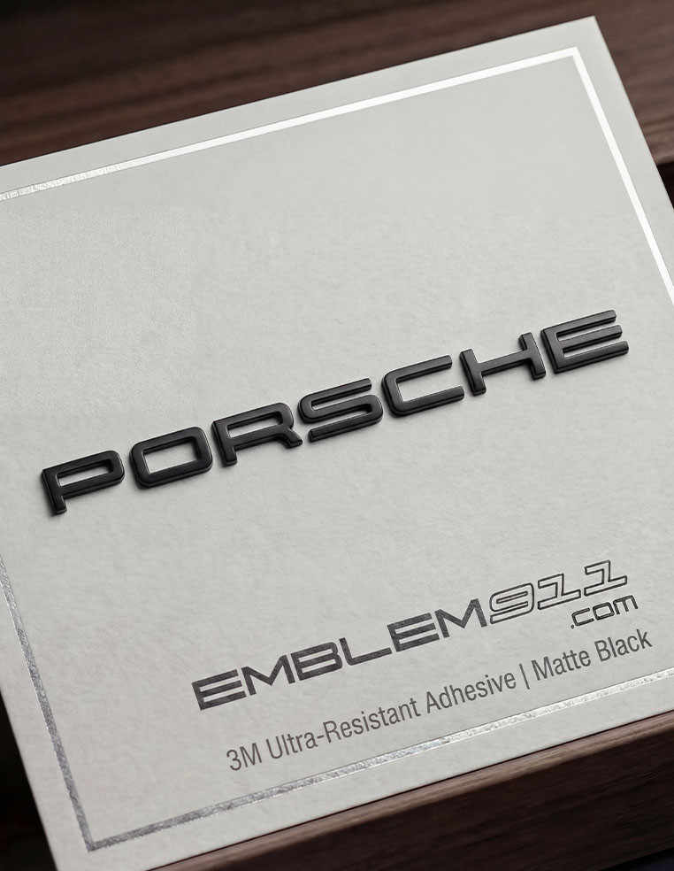Lettering PORSCHE Matte Silver