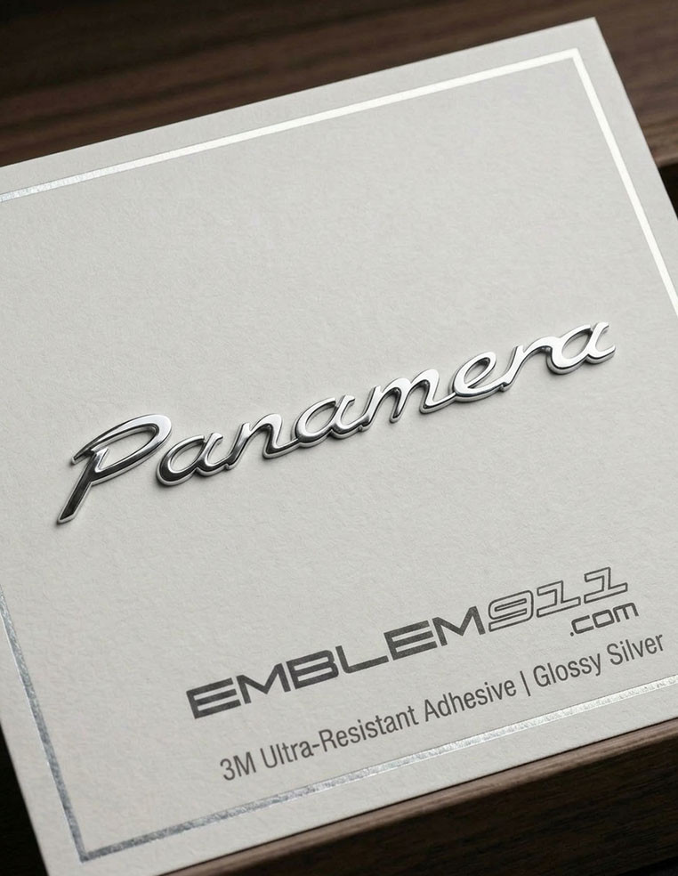 Rear Lettering Porsche Panamera Glossy Silver