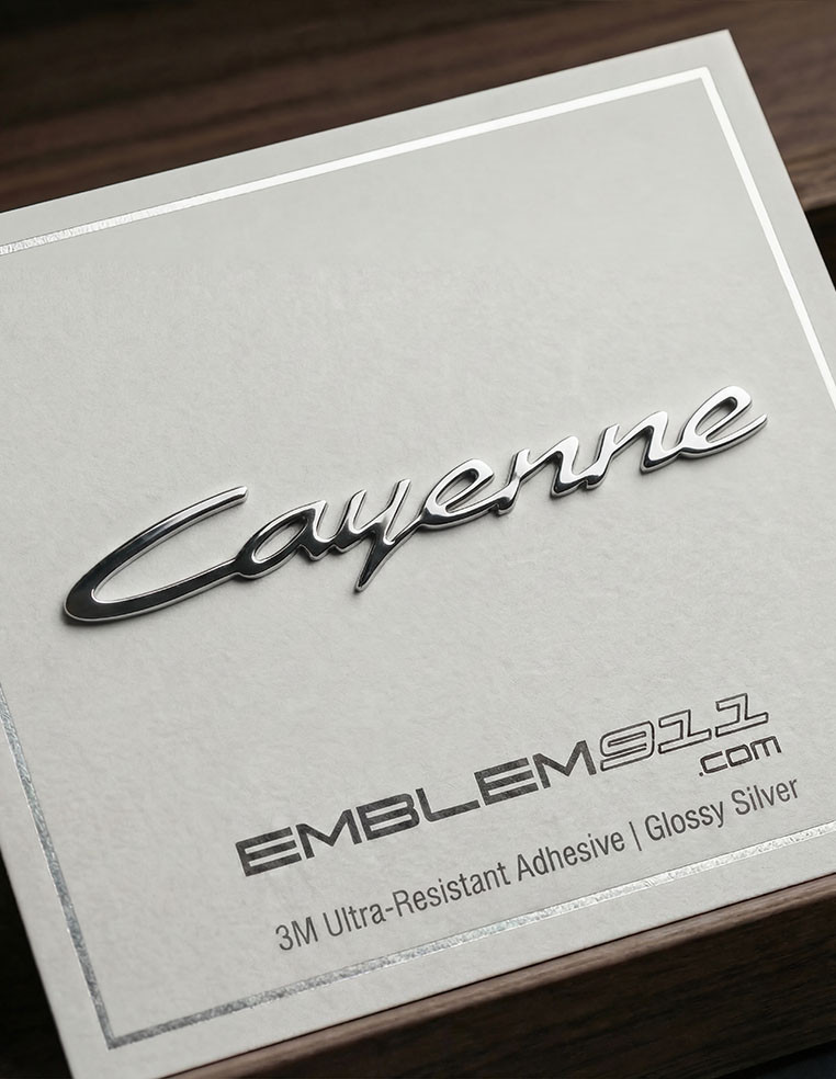 Lettering new Cayenne E3II & Electric glossy silver