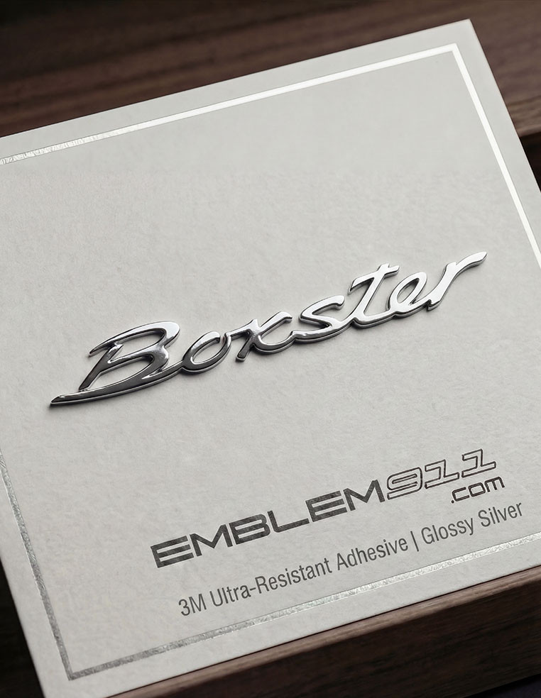 Lettering Porsche Boxter glossy silver
