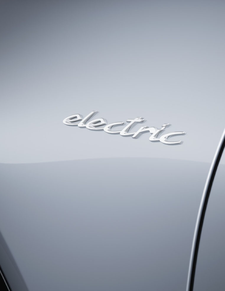 Logo emblem lettering Porsche electric 2