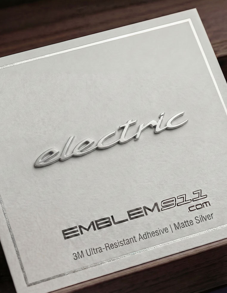 Logo emblem lettering Porsche electric