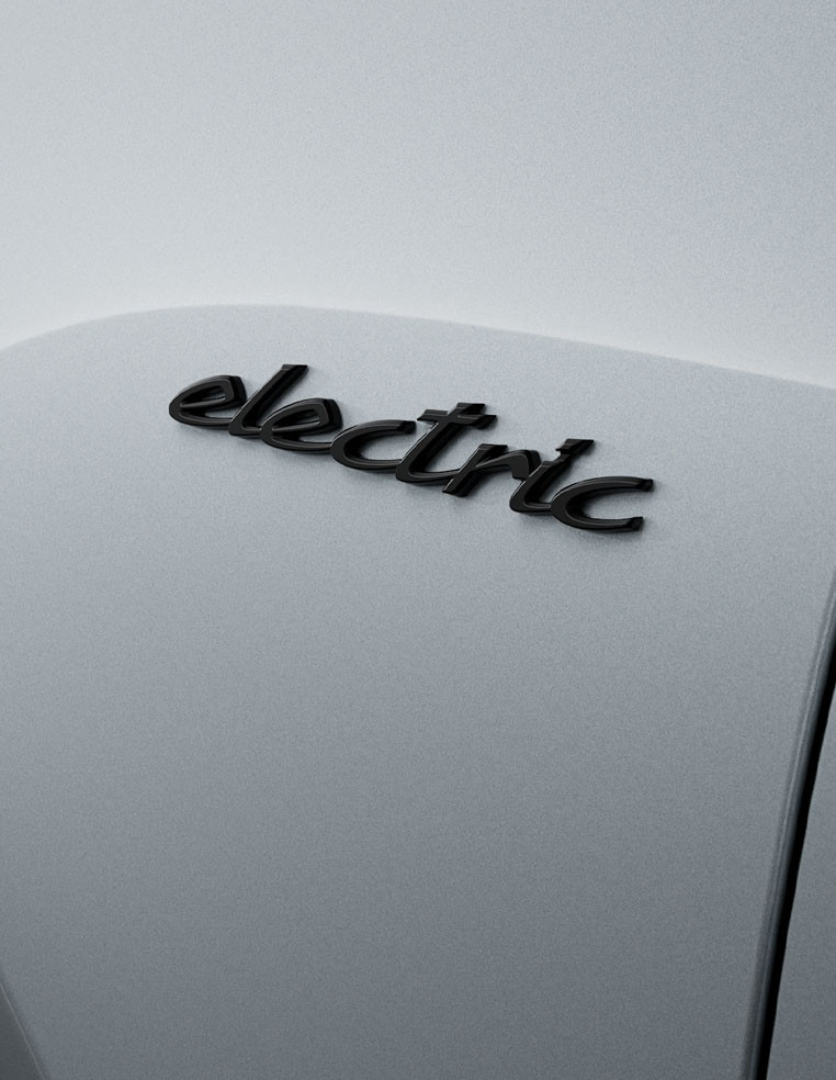 Logo emblem lettering Porsche electric