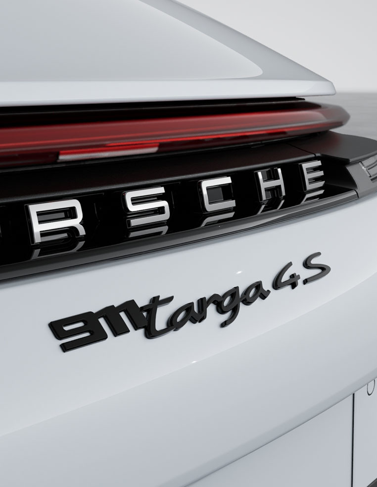 Lettering 911 Targa 4S glossy black for Porsche