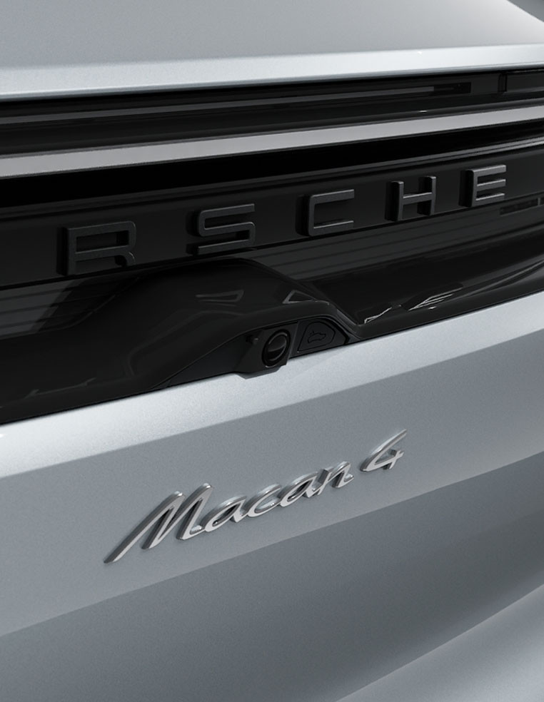 Lettre 4 chromé pour carrosserie arrière Porsche 2