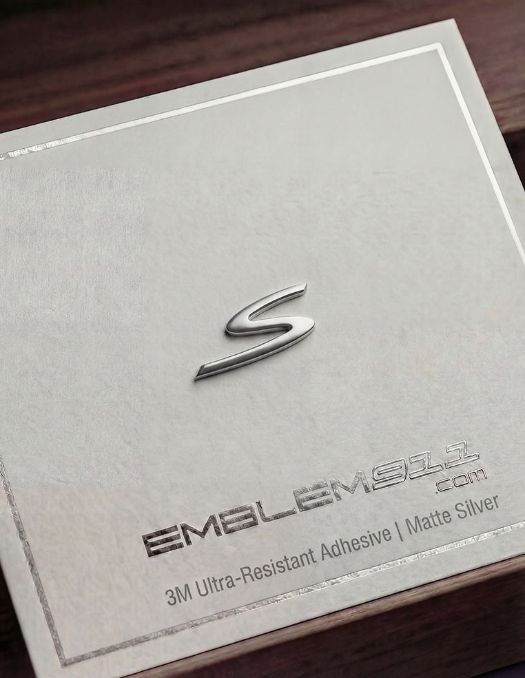 Lettre S argent Porsche