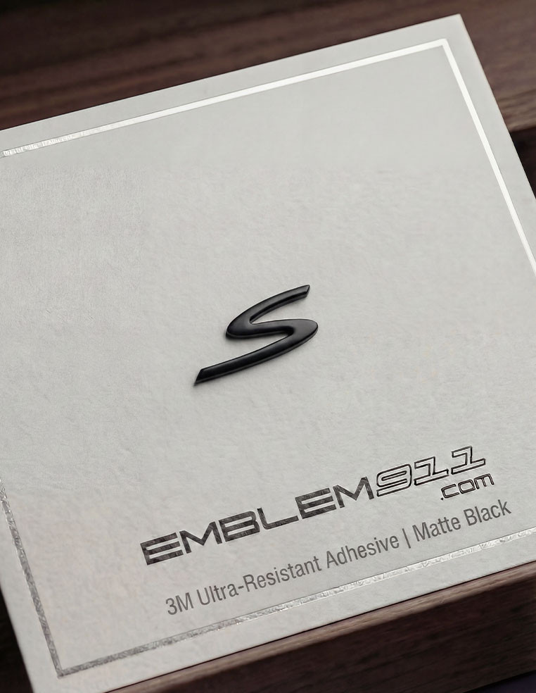 Lettre S noir mat Porsche