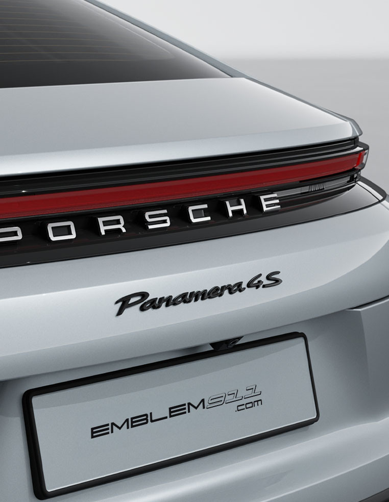 Lettering S glossy black Porsche 2