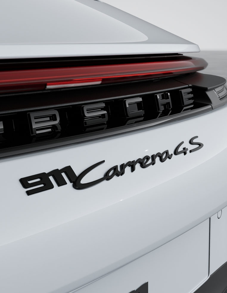 Lettering 911 Carrera 4S matte black Porsche