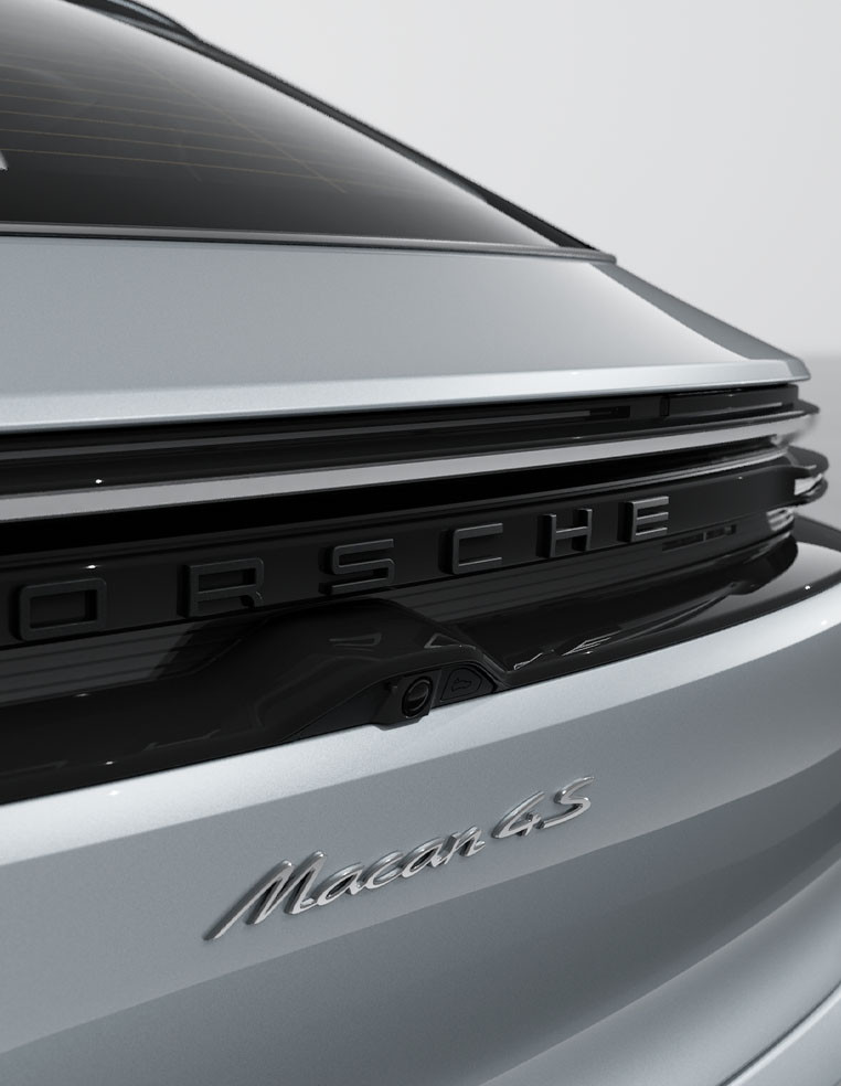 Lettering Macan 4S glossy silver Porsche