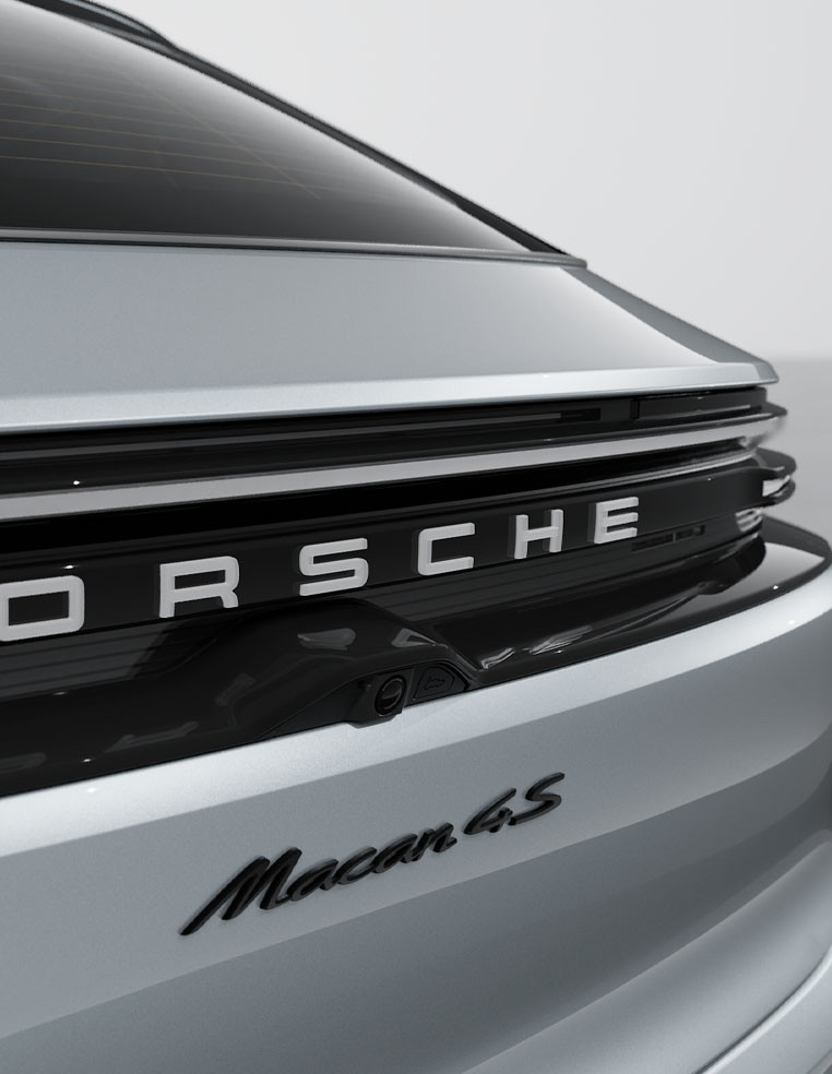 Lettering Macan 4S glossy black Porsche