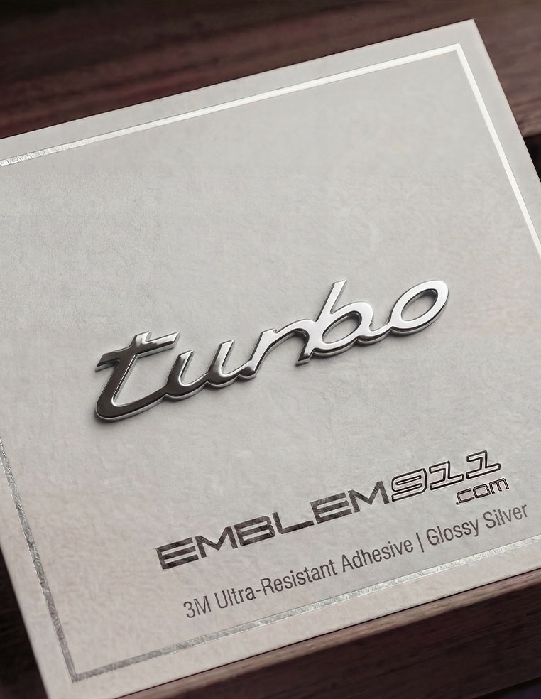 Lettering Turbo new glossy silver