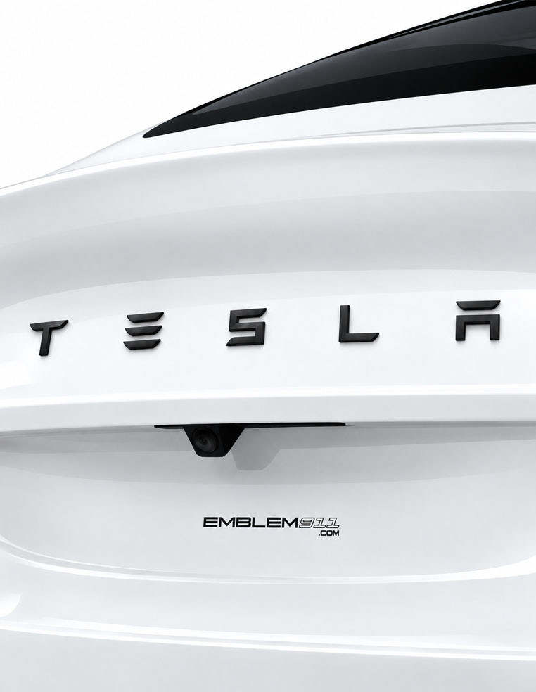 Tesla Rear Trunk Lettering Matte Black Model S, X, 3 & Y