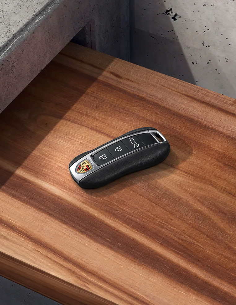 Key Cover with Genuine Leather Side