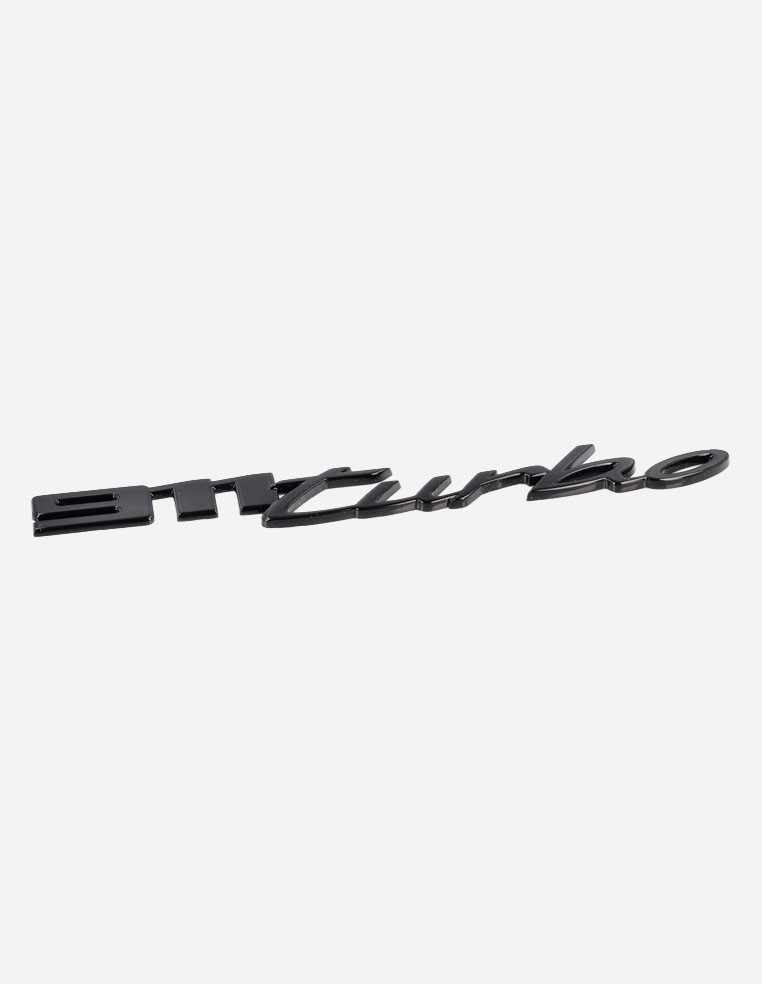 Lettering 911 Turbo 992 glossy black rear trunk